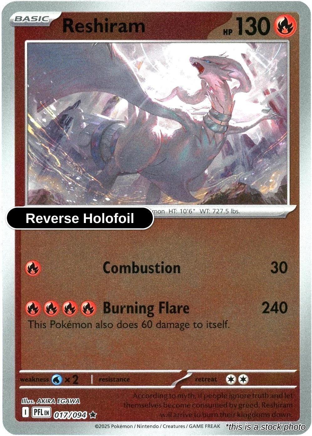 Reshiram - 017/094 - [PFL - ME02: Phantasmal Flames] - Reverse Holofoil
