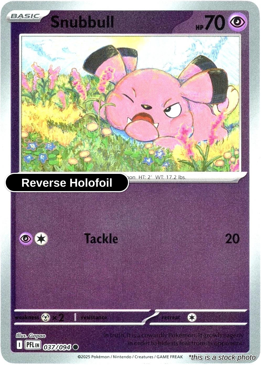Snubbull - 037/094 - [PFL - ME02: Phantasmal Flames] - Reverse Holofoil