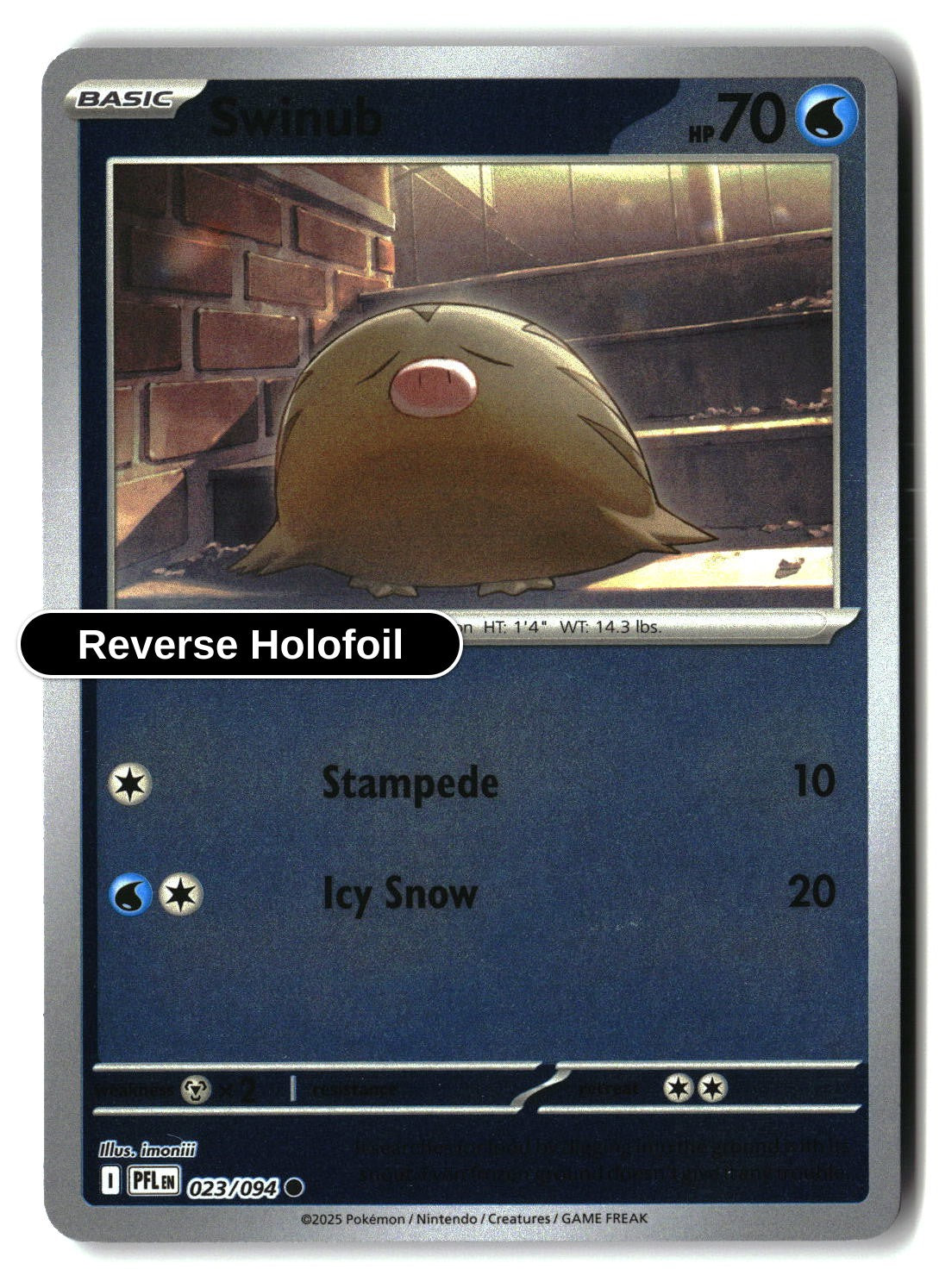 Swinub - 023/094 - [PFL - ME02: Phantasmal Flames] - Reverse Holofoil
