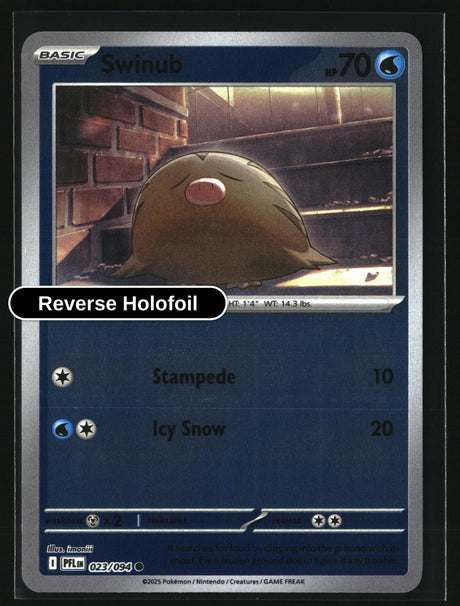 Swinub - 023/094 - [PFL - ME02: Phantasmal Flames] - Reverse Holofoil