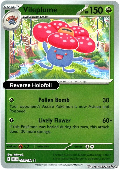 Vileplume - 003/094 - [PFL - ME02: Phantasmal Flames] - Reverse Holofoil
