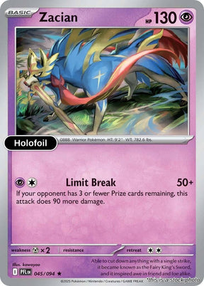 Zacian - 045/094 - [PFL - ME02: Phantasmal Flames] - Holofoil