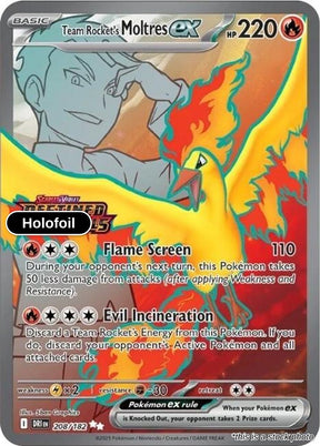 Team Rocket's Moltres ex - 208/182 (Destined Rivals Stamp)