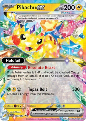 Pikachu ex - 057/217