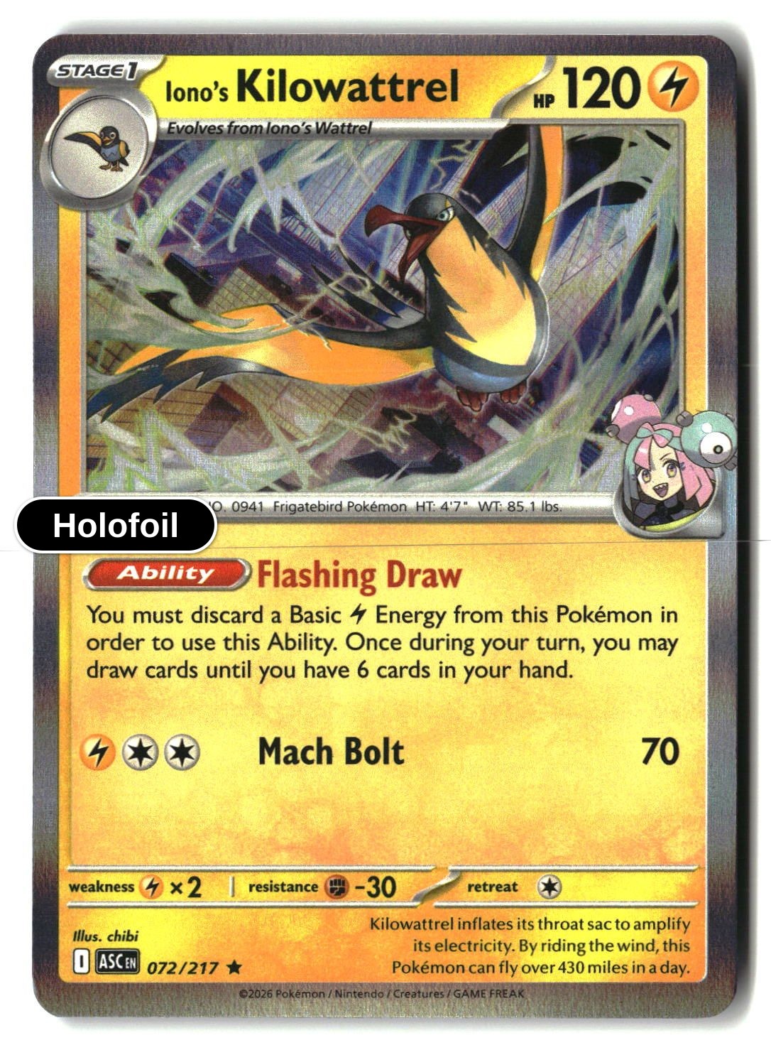 Iono's Kilowattrel