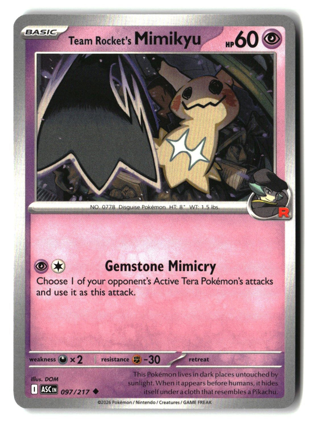 Team Rocket's Mimikyu - 097/217