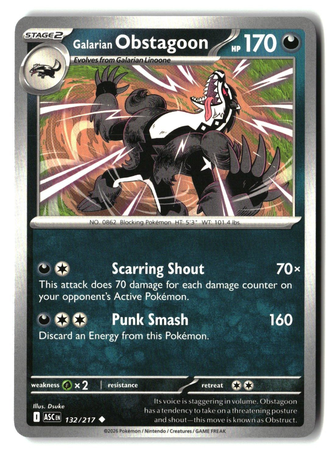 Galarian Obstagoon - 132/217