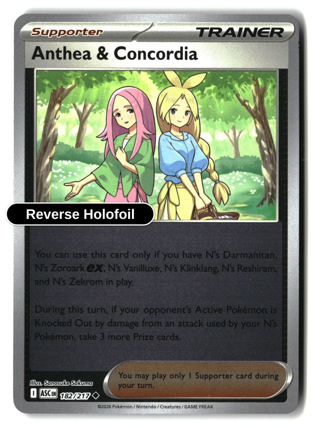 Anthea & Concordia - 182/217 - [ASC - ME: Ascended Heroes] - Reverse Holofoil