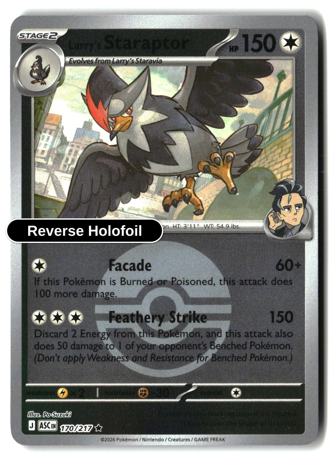 Larry's Staraptor - 170/217 (Poke Ball)