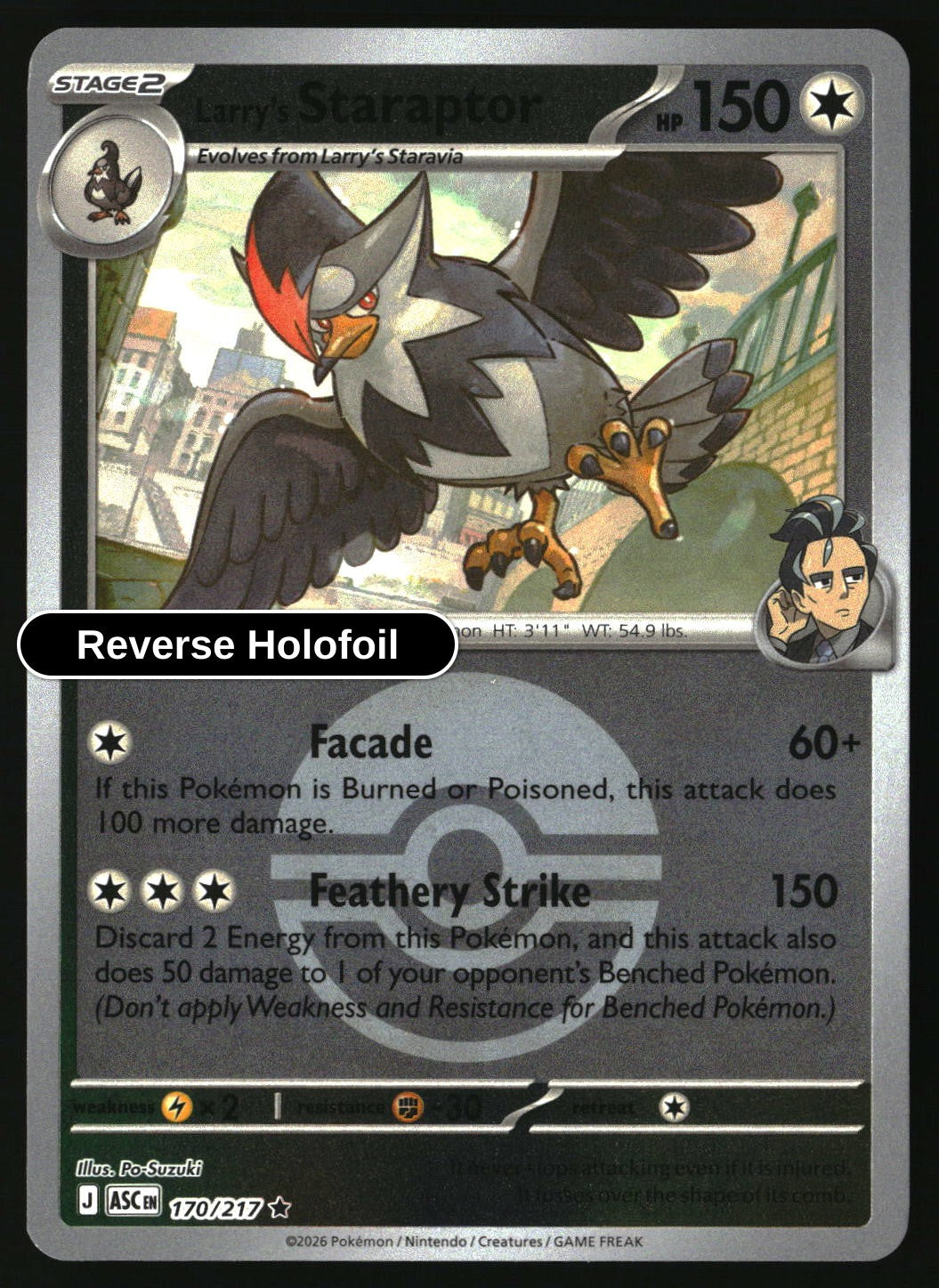 Larry's Staraptor - 170/217 (Poke Ball)