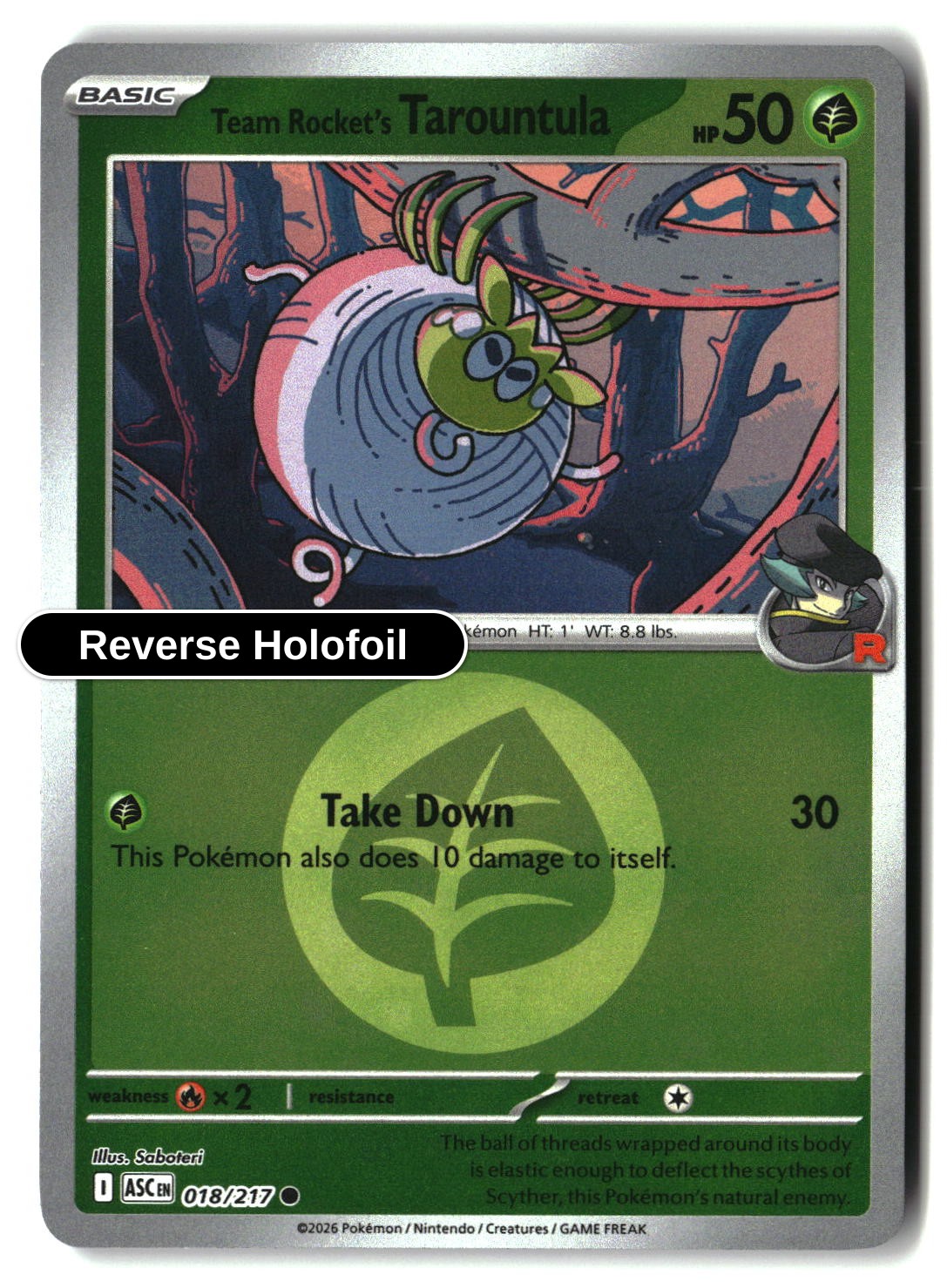 Team Rocket's Tarountula (Energy Symbol Pattern)