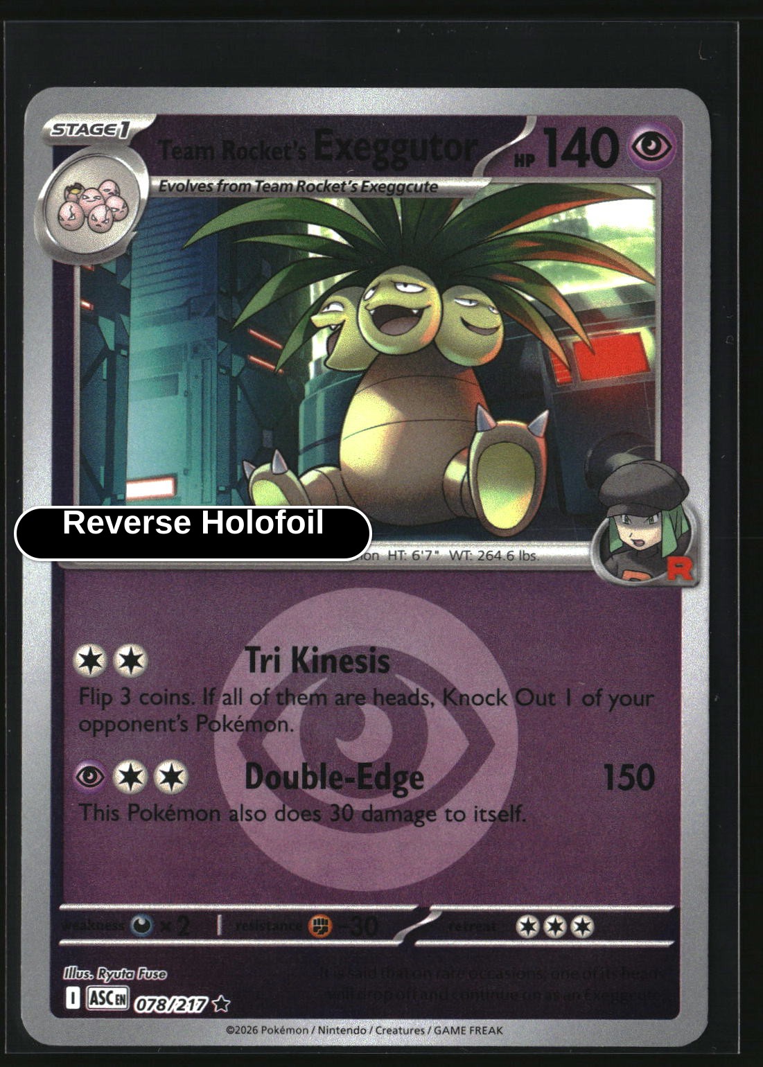 Team Rocket's Exeggutor (Energy Symbol Pattern)