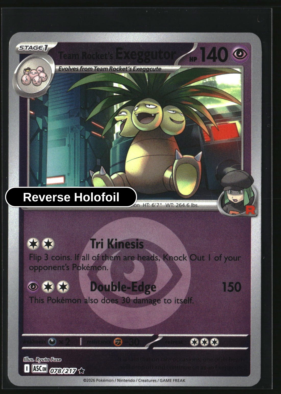 Team Rocket's Exeggutor (Energy Symbol Pattern)