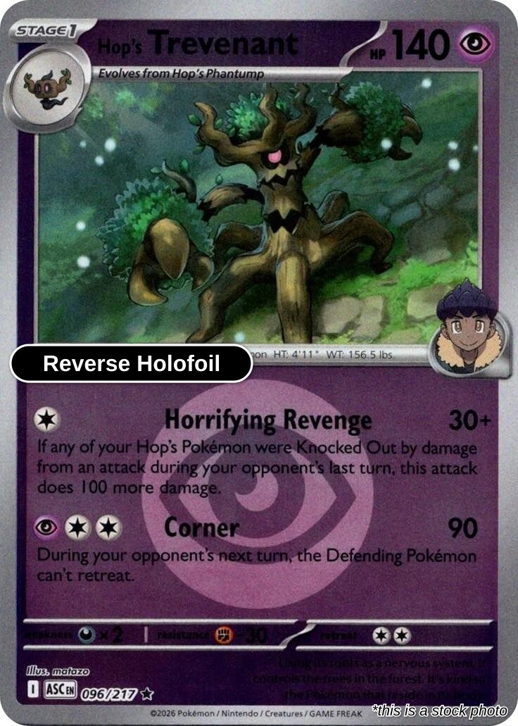 Hop's Trevenant - 096/217 (Energy Symbol Pattern)