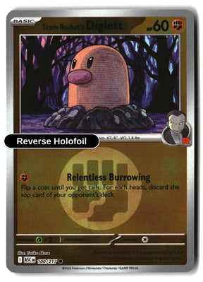 Team Rocket's Diglett (Energy Symbol Pattern)
