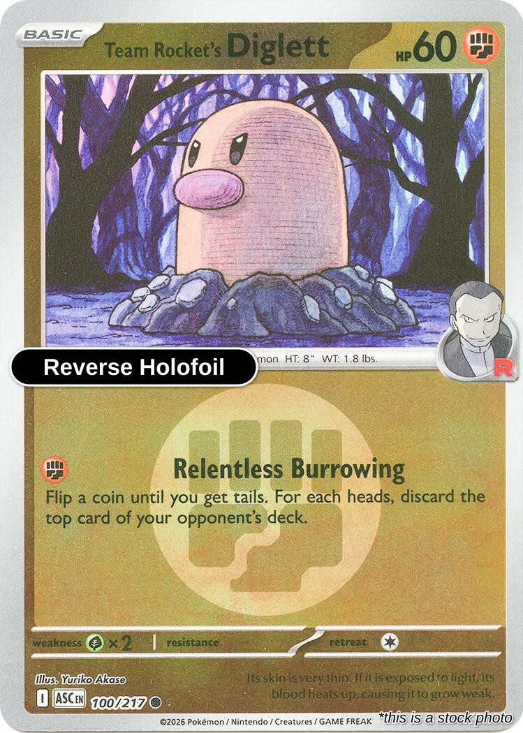 Team Rocket's Diglett (Energy Symbol Pattern)