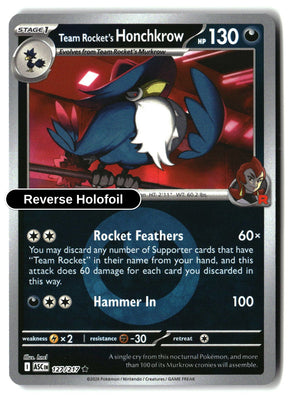 Team Rocket's Honchkrow (Energy Symbol Pattern)