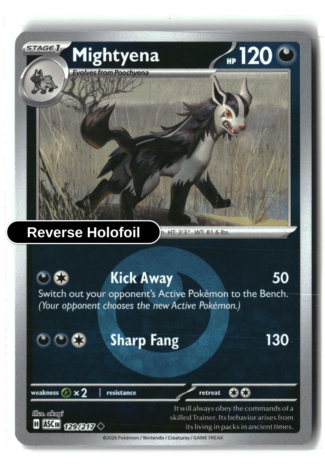 Mightyena - 129/217 (Energy Symbol Pattern)