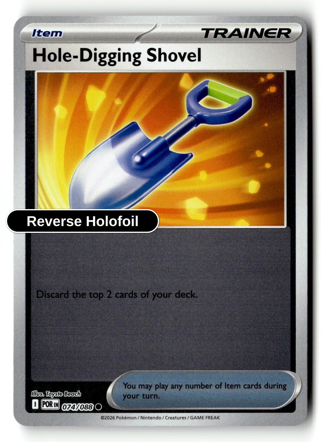Hole-Digging Shovel - 074/088 - [POR - ME03: Perfect Order] - Reverse Holofoil
