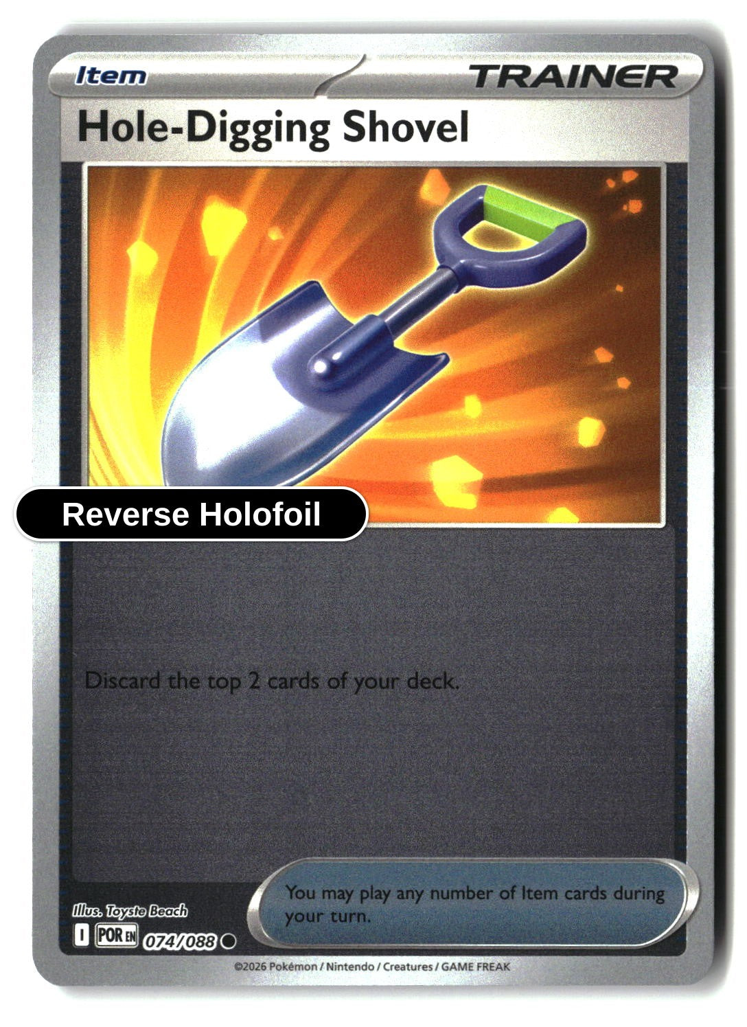 Hole-Digging Shovel - 074/088 - [POR - ME03: Perfect Order] - Reverse Holofoil