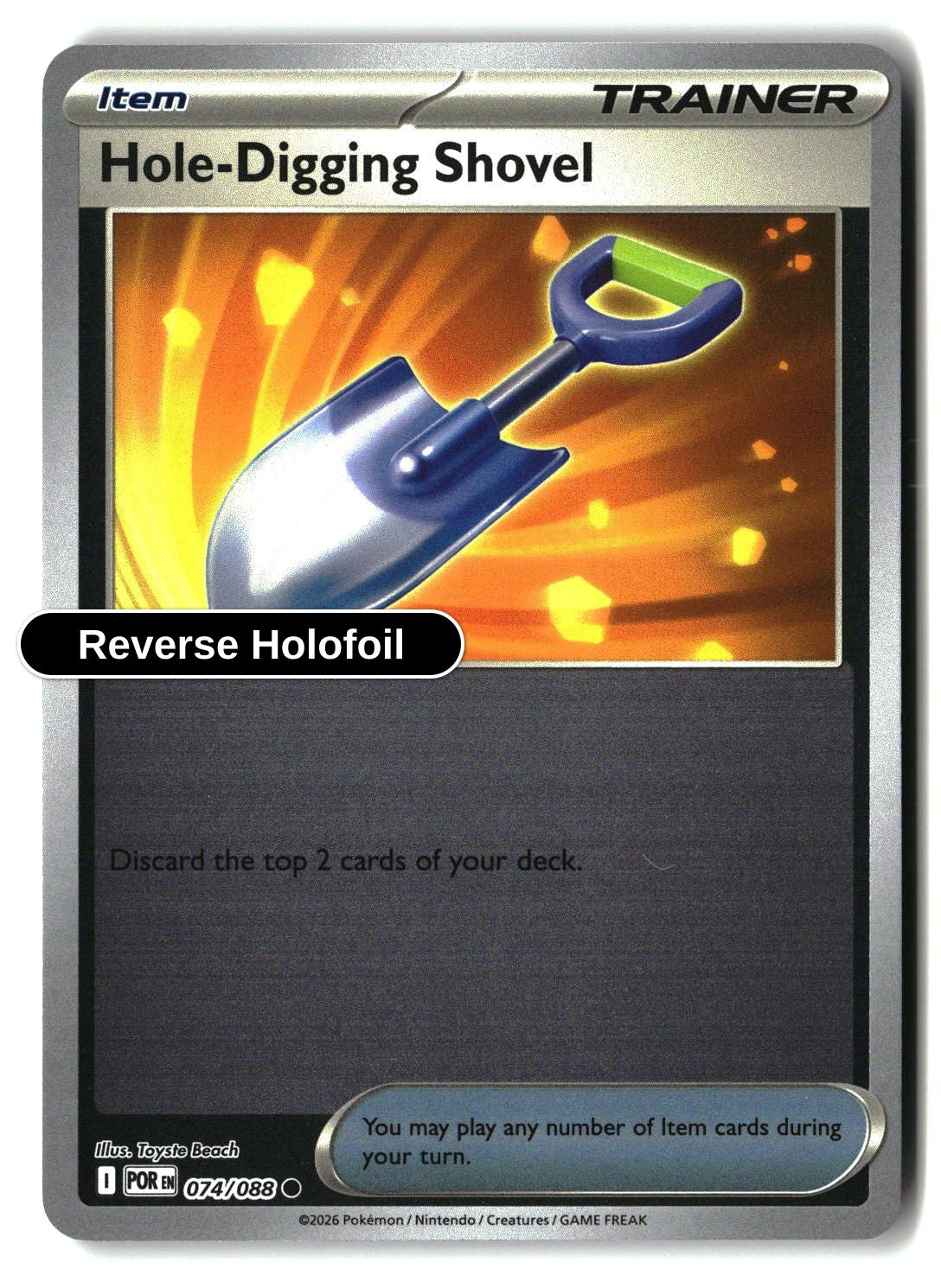 Hole-Digging Shovel - 074/088 - [POR - ME03: Perfect Order] - Reverse Holofoil
