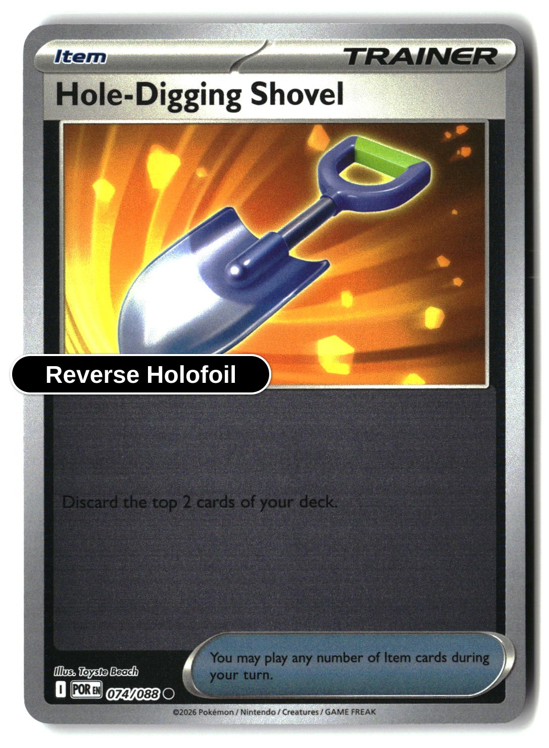 Hole-Digging Shovel - 074/088 - [POR - ME03: Perfect Order] - Reverse Holofoil