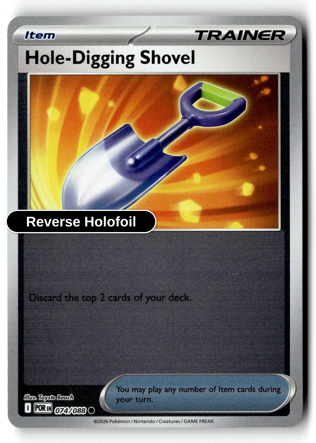 Hole-Digging Shovel - 074/088 - [POR - ME03: Perfect Order] - Reverse Holofoil