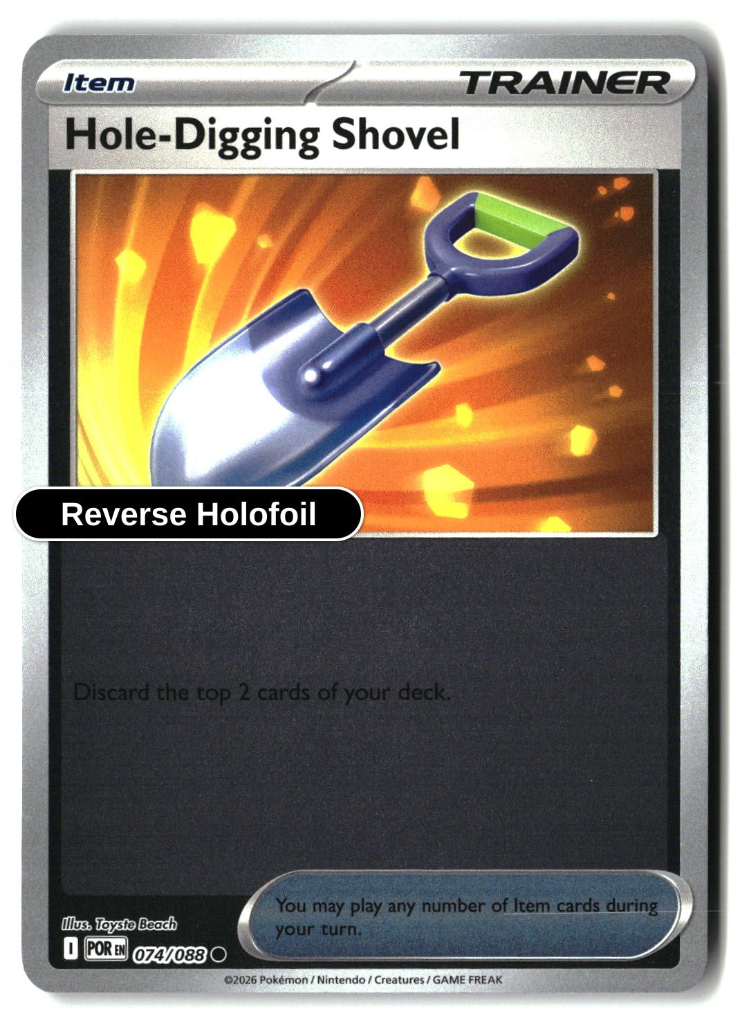 Hole-Digging Shovel - 074/088 - [POR - ME03: Perfect Order] - Reverse Holofoil
