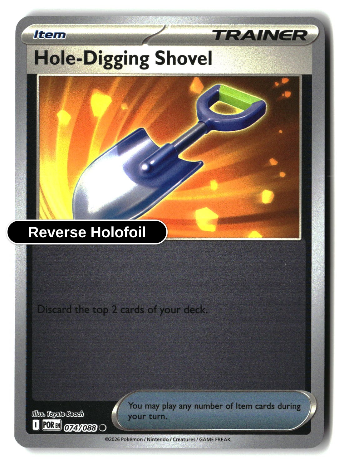 Hole-Digging Shovel - 074/088 - [POR - ME03: Perfect Order] - Reverse Holofoil