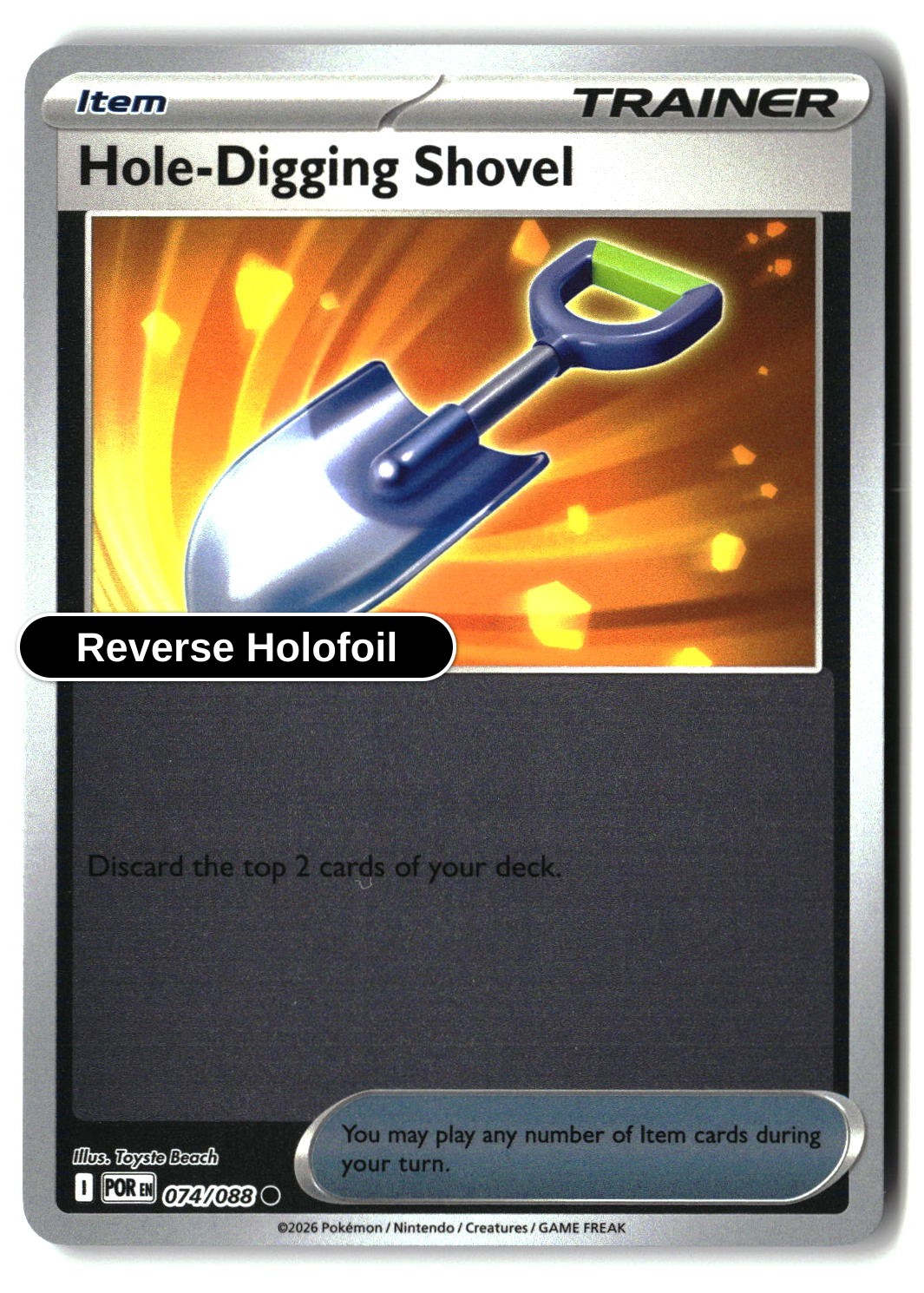 Hole-Digging Shovel - 074/088 - [POR - ME03: Perfect Order] - Reverse Holofoil