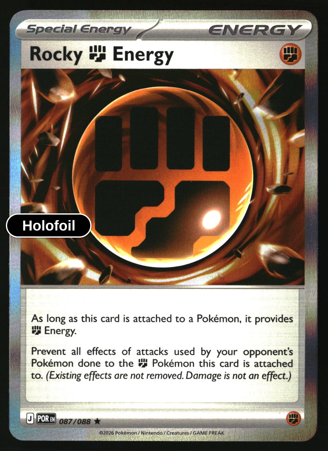 Rocky Fighting Energy - 087/088 - [POR - ME03: Perfect Order] - Holofoil