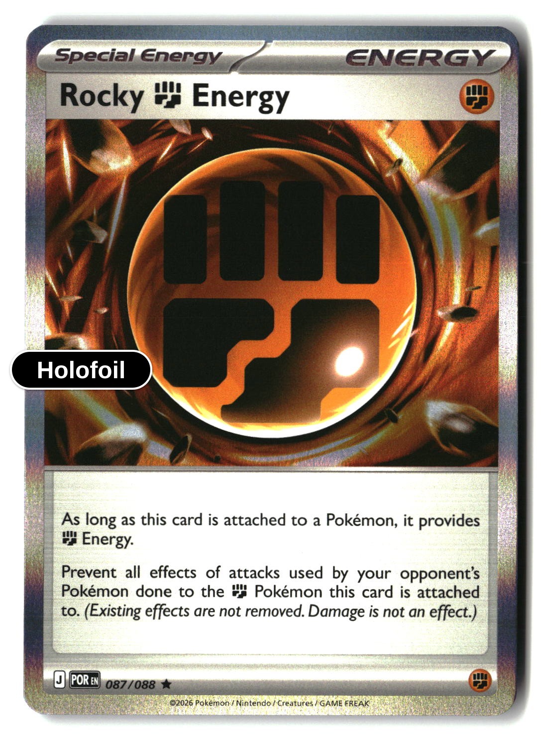 Rocky Fighting Energy - 087/088 - [POR - ME03: Perfect Order] - Holofoil
