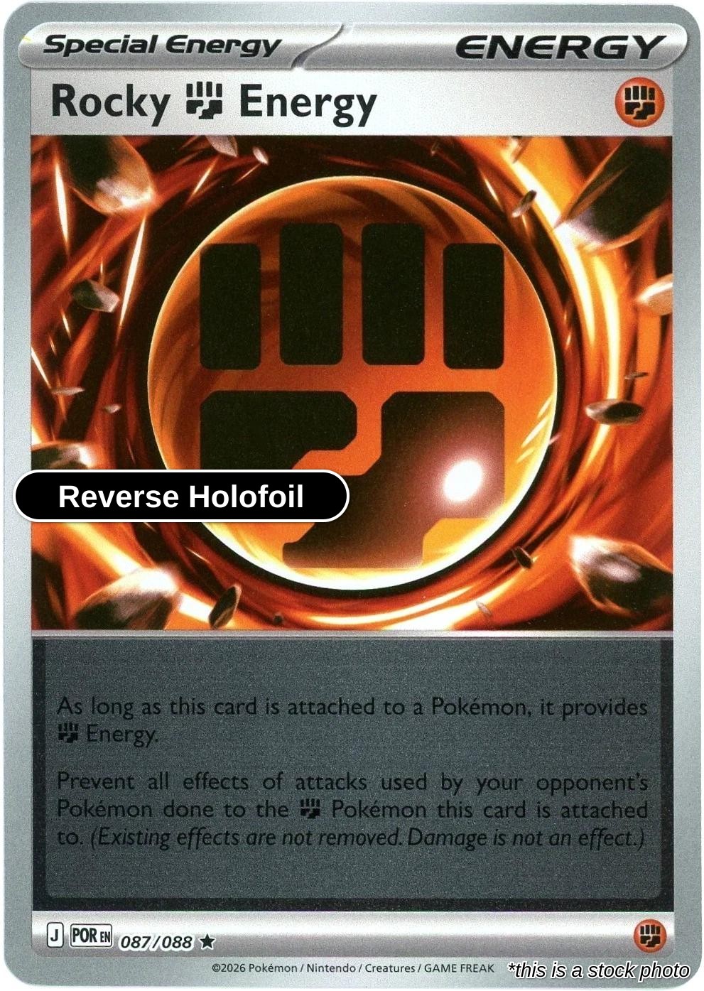 Rocky Fighting Energy - 087/088 - [POR - ME03: Perfect Order] - Reverse Holofoil