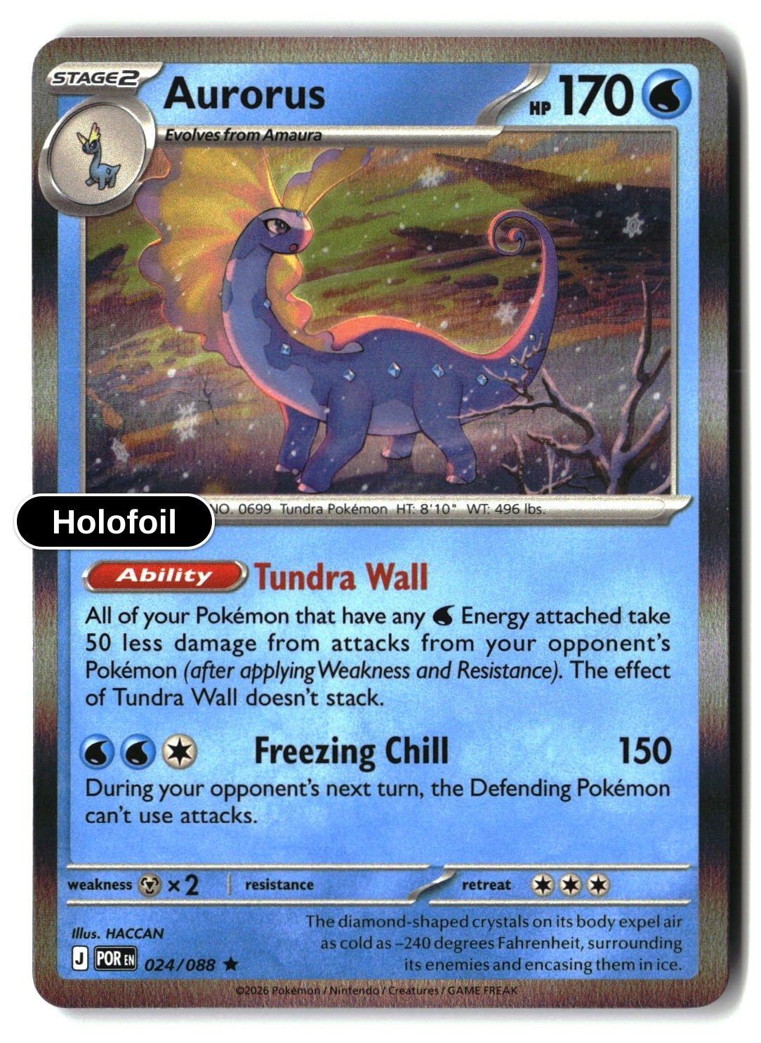 Aurorus - 024/088 - [POR - ME03: Perfect Order] - Holofoil