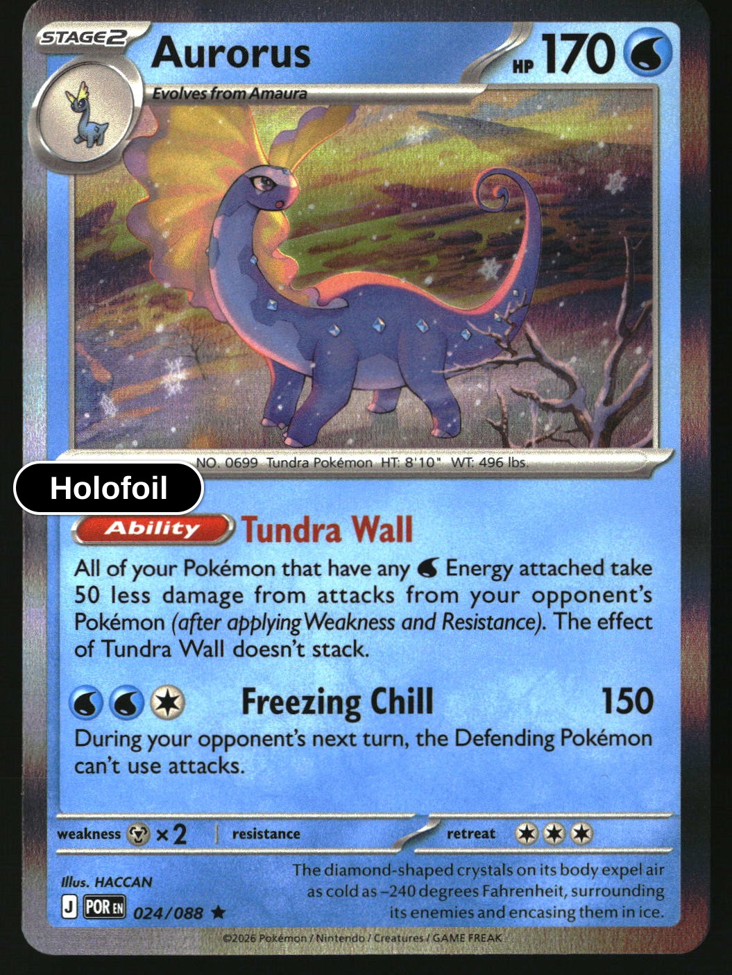Aurorus - 024/088 - [POR - ME03: Perfect Order] - Holofoil