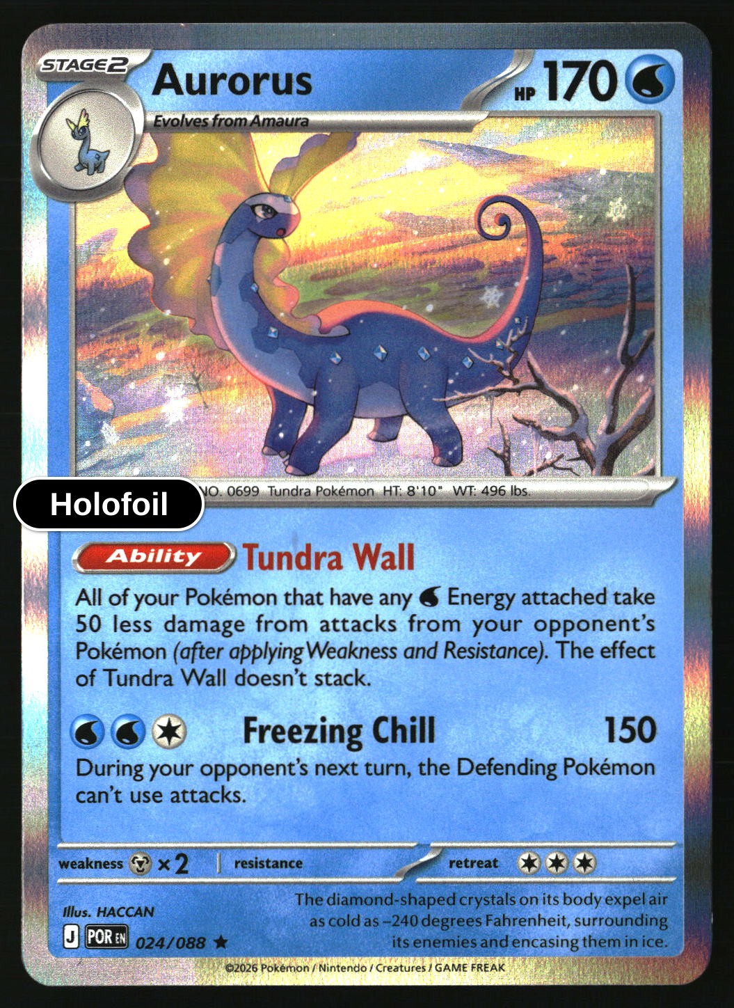 Aurorus - 024/088 - [POR - ME03: Perfect Order] - Holofoil