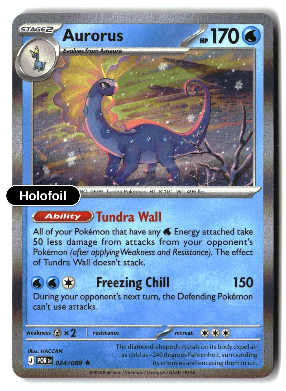 Aurorus - 024/088 - [POR - ME03: Perfect Order] - Holofoil