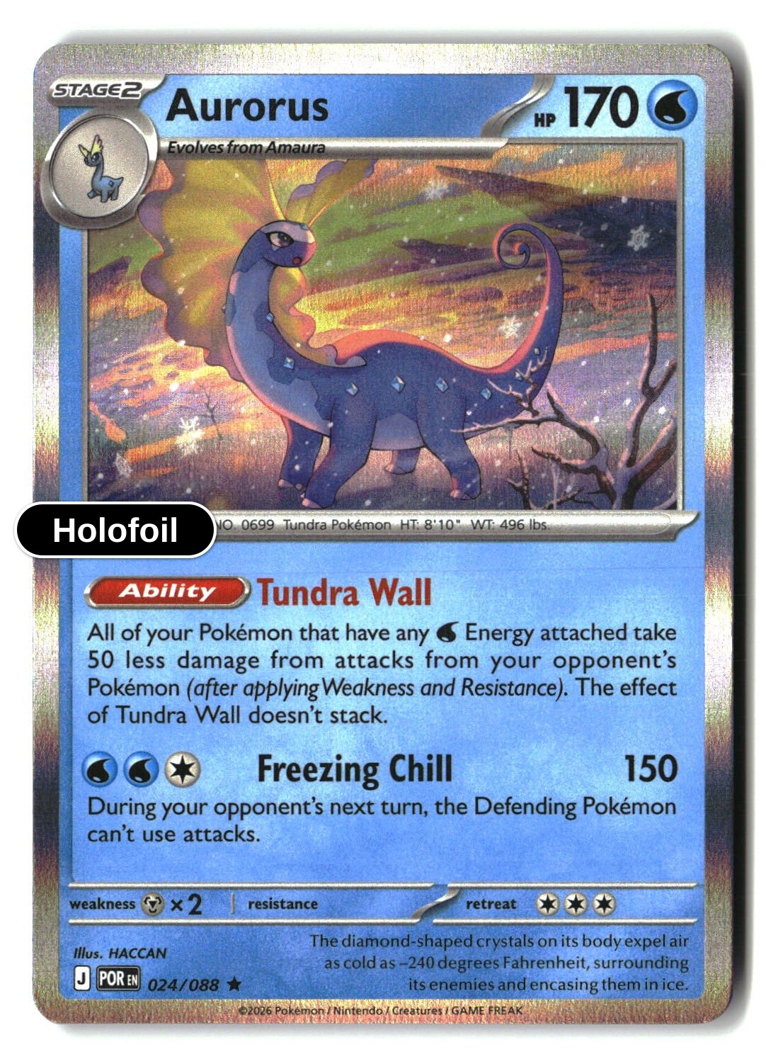 Aurorus - 024/088 - [POR - ME03: Perfect Order] - Holofoil