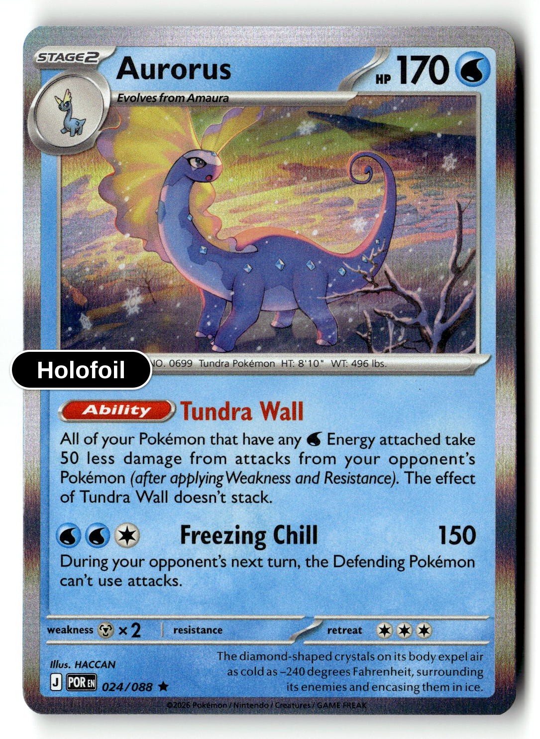 Aurorus - 024/088 - [POR - ME03: Perfect Order] - Holofoil