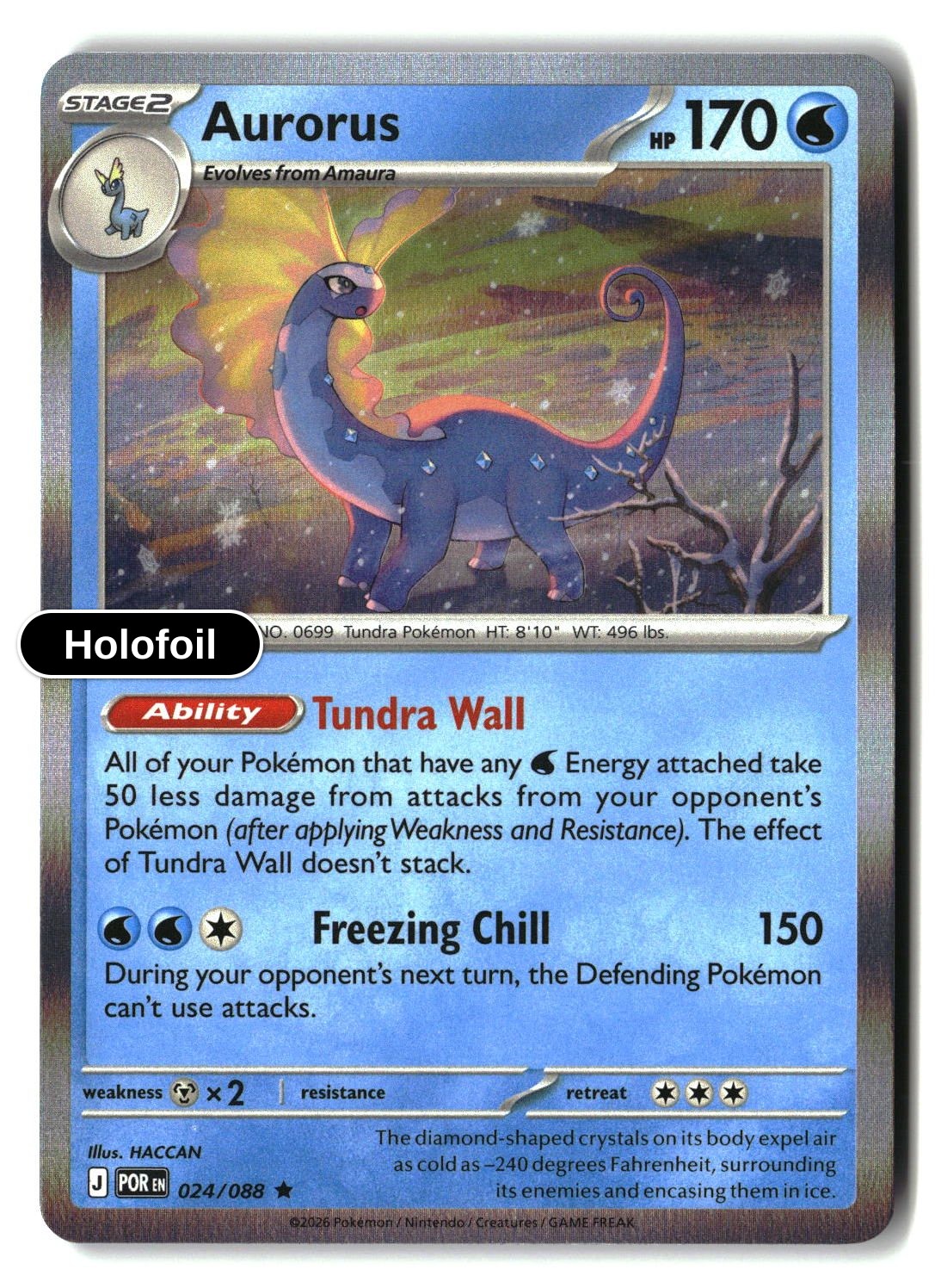 Aurorus - 024/088 - [POR - ME03: Perfect Order] - Holofoil