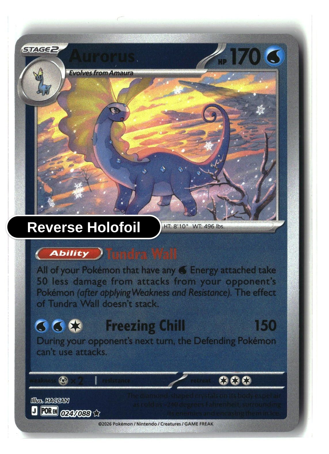 Aurorus - 024/088 - [POR - ME03: Perfect Order] - Reverse Holofoil