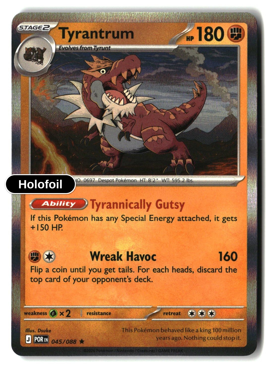 Tyrantrum - 045/088 - [POR - ME03: Perfect Order] - Holofoil