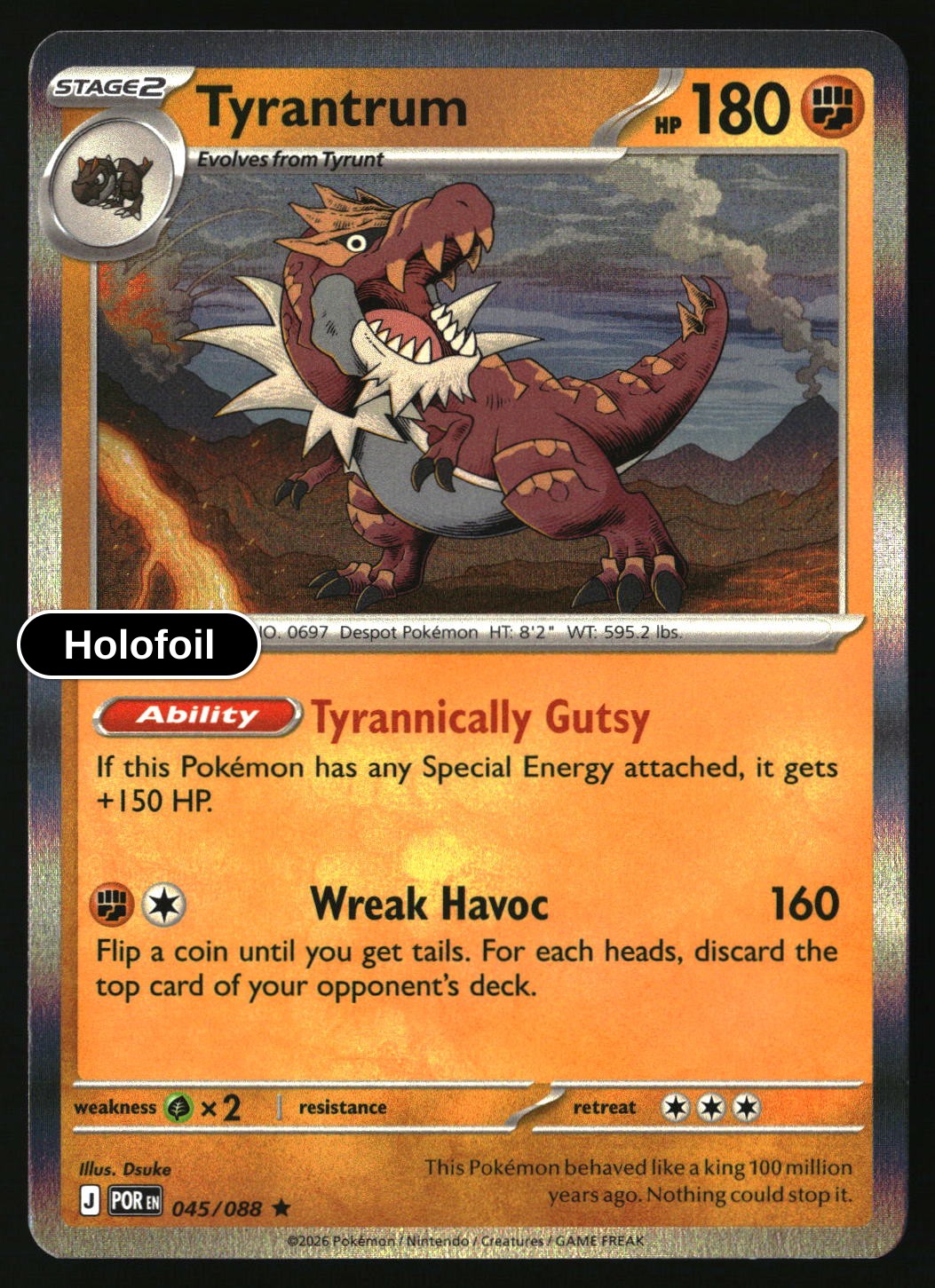 Tyrantrum - 045/088 - [POR - ME03: Perfect Order] - Holofoil