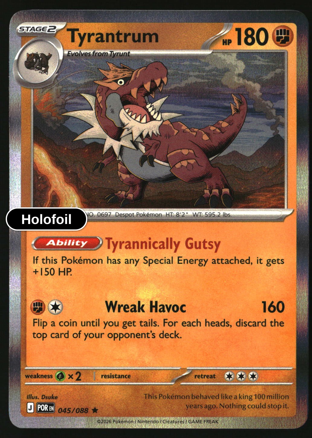 Tyrantrum - 045/088 - [POR - ME03: Perfect Order] - Holofoil