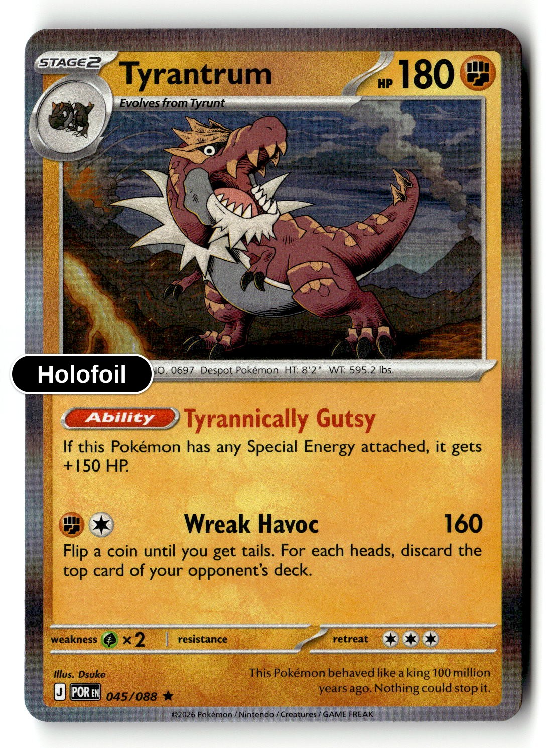 Tyrantrum - 045/088 - [POR - ME03: Perfect Order] - Holofoil