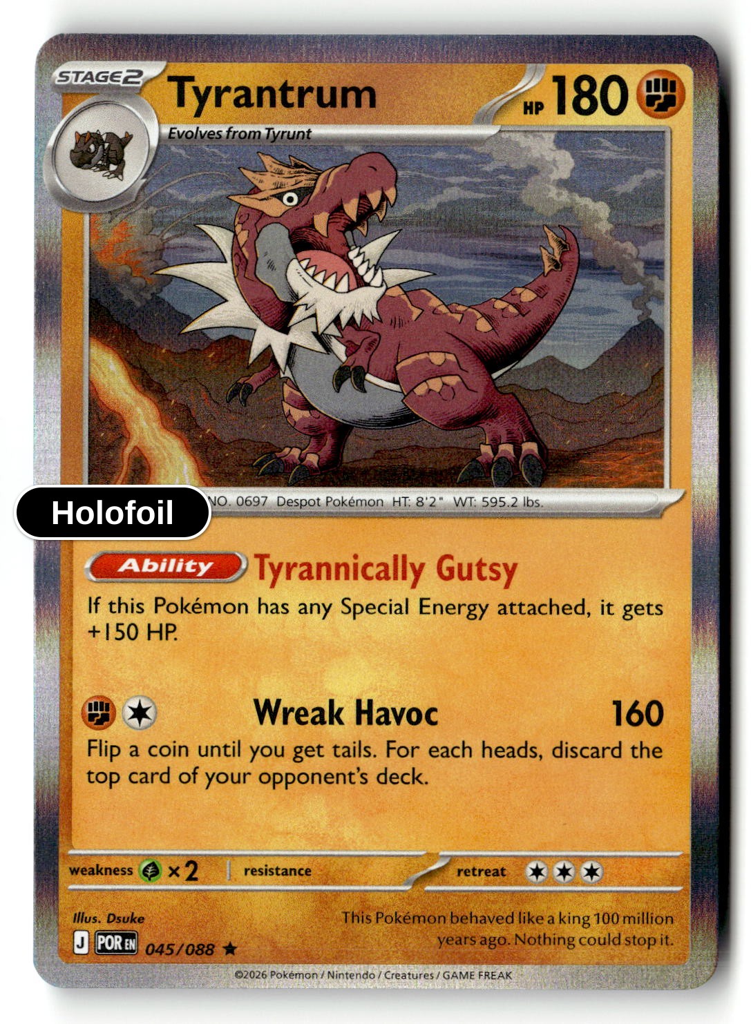 Tyrantrum - 045/088 - [POR - ME03: Perfect Order] - Holofoil