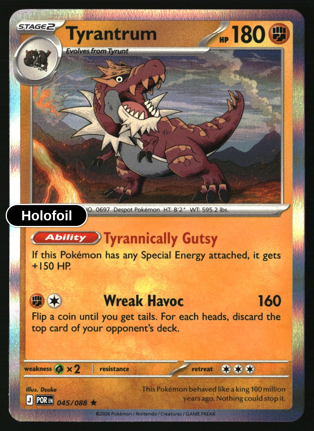 Tyrantrum - 045/088 - [POR - ME03: Perfect Order] - Holofoil
