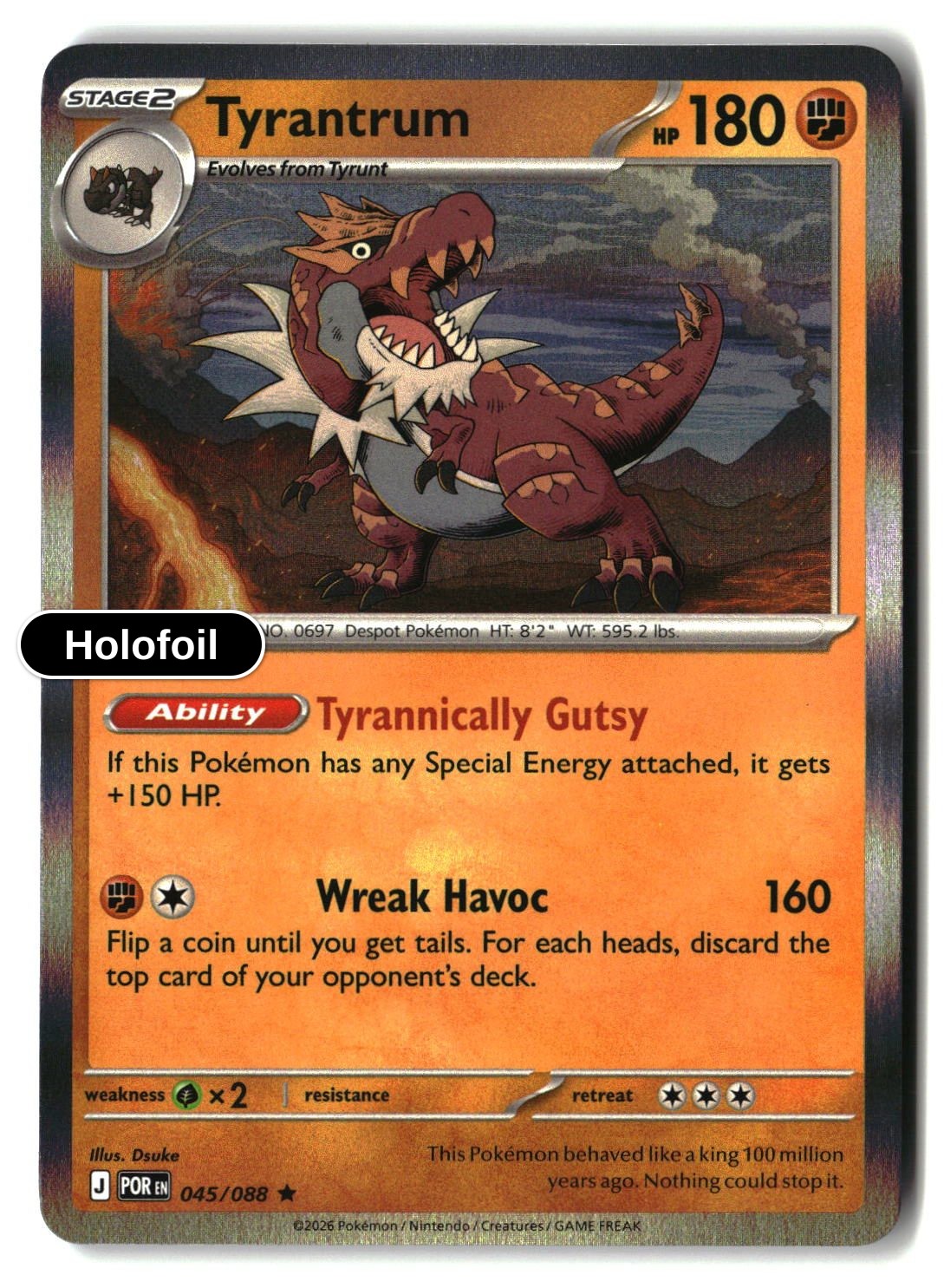 Tyrantrum - 045/088 - [POR - ME03: Perfect Order] - Holofoil