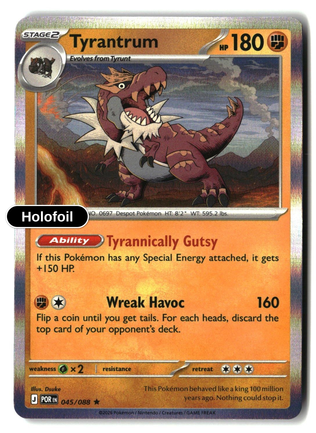 Tyrantrum - 045/088 - [POR - ME03: Perfect Order] - Holofoil