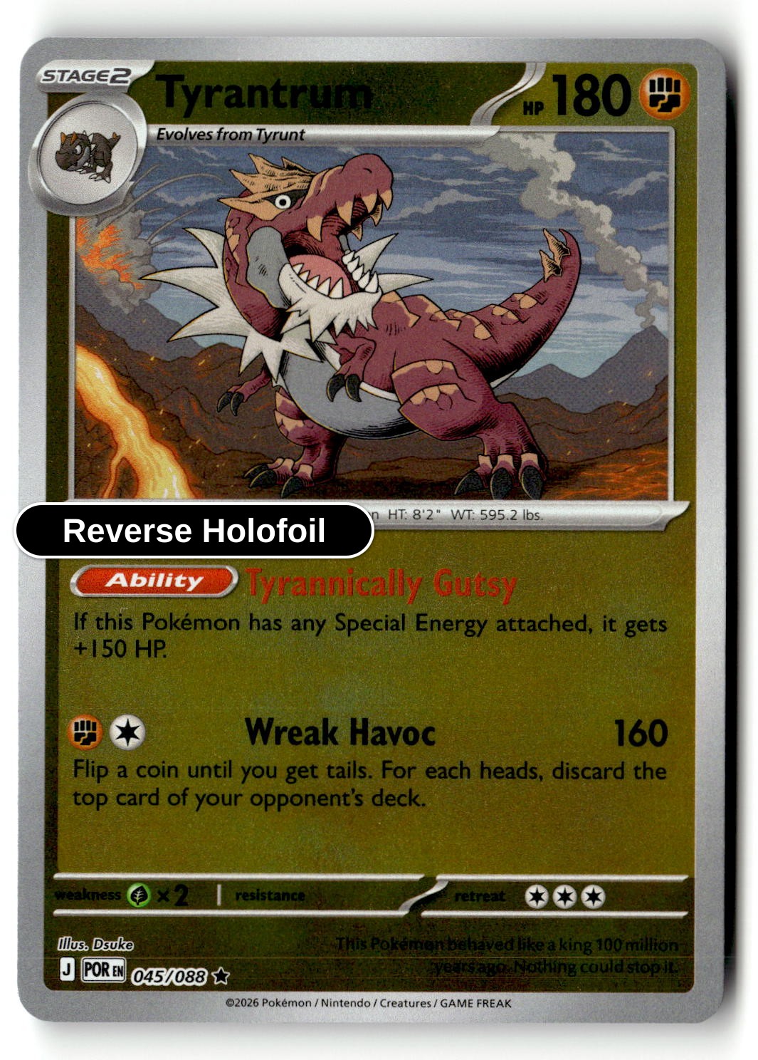 Tyrantrum - 045/088 - [POR - ME03: Perfect Order] - Reverse Holofoil
